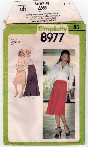 Women's Bias Skirt Sewing Pattern Misses' Size 12 UNCUT Simplicity 8977