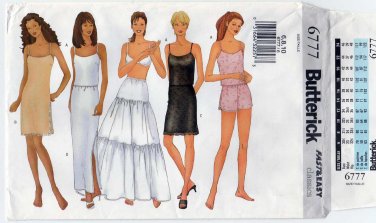 Camisole, Slips, Tap Pants, Petticoat Pattern Misses' / Petite Size 6-8-10 UNCUT Butterick 6777