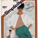 UNCUT Simplicity 5837 Women's High Waist Pants and Jacket Sewing Pattern Misses Size 12