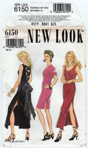 New Look 6150 Formal, Evening Gown, Prom Dress Sewing Pattern, Size 6-8-10-12-14-16 UNCUT