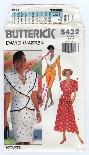 Women's Top, Skirt and Split Skirt Sewing Pattern Misses' Size 6-8-10 Uncut Butterick 5432