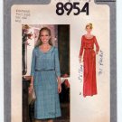 70's Scoop Neck Maxi Dress, Women's Sewing Pattern Misses' Size 6-8 Simplicity 8954