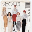 Women's Straight Skirts in 5 Lengths Sewing Pattern Misses Size 6-8-10 UNCUT McCall's 7278