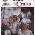Teddy Bear and Victorian Clothing Sewing Pattern Uncut Simplicity Crafts 7597