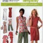 Dress, Tunic Top, Cropped Pants, Tote Bag Sewing Pattern Size 10-12-14-16-18 UNCUT Simplicity 4190