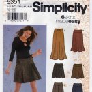 Women's Skirts Sewing Pattern Misses / Plus Size 12-14-16-18-20 UNCUT Simplicity 5351