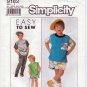 Simplicity 9182 Boy's Pants, Shorts and Tops Sewing Pattern Child Size 3-6X UNCUT