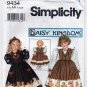 Simplicity 9434 Daisy Kingdom Girl's Dress/Pinafore, Doll Dress for 18" Doll Pattern Size 3-6 Uncut