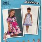 Simplicity 2989 Toddlers' Dress, Project Runway Sewing Pattern Size 1/2-1-2-3 UNCUT