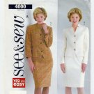 Butterick See & Sew 4000 Women's Straight Skirt and Jacket Sewing Pattern Misses' Size 8-10-12 Uncut