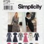 Simplicity 8726 Women's Dress Sewing Pattern Misses' / Petite Size 12-14-16-18 UNCUT