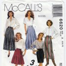 McCall's 6620 Wrap Skirt Pattern in Knee or Midi Length, Misses' Size 6-8-10 UNCUT