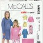 Girl's Gown, Pajama Pants, Shorts, Top Pattern, Size Medium-Large-XL McCall's M4963 4963