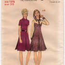 Butterick 6798 Vintage 1970's A-Line Dress Pattern Size 12 1/2 Bust 35" UNCUT