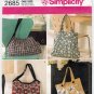 Women's Handbag, Purses Sewing Pattern Designed by Elaine Heighl UNCUT Simplicity 2685
