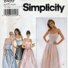 Simplicity 8499 Formal Bustier Top and Skirt Sewing Pattern Misses' / Petite Size 6-8-10 UNCUT