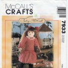 McCall's 7933 Betsy McCall Doll Sewing Pattern, 18 inch Collectors Doll, Victorian Dress, Uncut