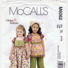 McCall's M6062 Girl's Pullover Top, Dress, Capri Pants Sewing Pattern Child Size 6-7-8 UNCUT