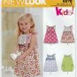 New Look 6276 Toddler Girl's Dress Sewing Pattern Size 1/2-1-2-3-4 UNCUT OOP