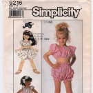 Simplicity 9216 Girl's Middy Puff Top, Shorts and Dress Sewing Pattern Size 3-4-5-6 UNCUT