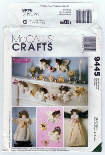 McCall's 9445 Christmas Pattern for Angel Tree Topper, Wall Hanging, Ornaments, Garland UNCUT