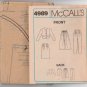 McCall's 4989 Women's Sewing Pattern, Crop Jacket Top, Skirt, Split Skirt, Pants, Size 14-16 UNCUT