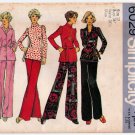Simplicity Pattern 6029 Vintage 1970's Tunic Top, Blouse and Pants, Misses Size 12 UNCUT