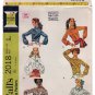 McCall's 2018 UNCUT Vintage 1960's Women's Blouses Pattern, Long Sleeves, Misses Size 10