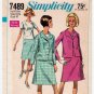 Simplicity Pattern 7489 Vintage 1960's A-Line Skirt Suit Half-Size 24 1/2 Bust 47 UNCUT