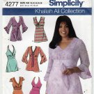 Simplicity 4277 Women's Tunic Tops Pattern, Khaliah Ali Collection Size 10-12-14-16-18 UNCUT