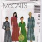 McCall's Pattern 9517 Long Button Front Dress with Notched or Mandarin Collar Size 6-8-10 Uncut