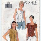 Vogue V7088 Women's Fitted Top Sewing Pattern Misses' Size 8-10-12 UNCUT