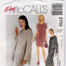 Sleeveless Dress and Jacket Sewing Pattern Size 10-12-14 UNCUT McCall's 2709