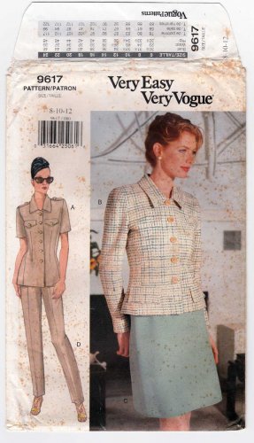 Vogue Pattern 9617 Jacket, Skirt and Pants Misses' / Misses' Petite Size 8-10-12 UNCUT