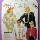 McCall's 2301 UNCUT Cardigan Style Jacket Sewing Pattern, Mandarin Collar Size 10