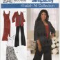Simplicity Pattern 2948 Knit Dress, Top, Jacket, Pants and Skirt Plus Size 18W-20W-22W-24W UNCUT