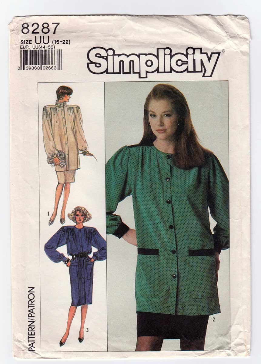 Simplicity Pattern 8287 UNCUT Women's Dress, Tunic Top and Pull-On ...