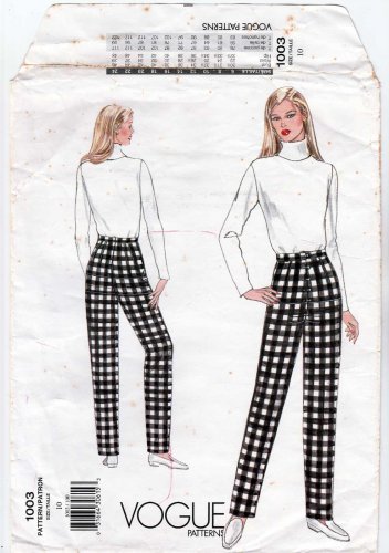 Vogue 1003 Fitting Shell Pants Sewing Pattern Size 10 UNCUT