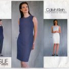 Vogue Pattern 2166 American Designer Calvin Klein Top, Dress, Skirt, Pants Size 6-8-10 UNCUT