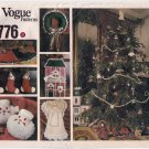 Vogue 2776 UNCUT Christmas Decor Sewing Pattern