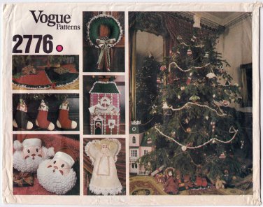 Vogue 2776 UNCUT Christmas Decor Sewing Pattern