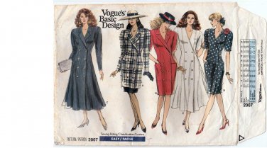 Vogue 2007 UNCUT Dress, Tunic and Skirt Sewing Pattern Misses' / Miss Petite Size 8-10-12