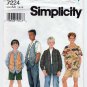 Simplicity 7224 Boy's Shirt, Vest, Pants and Shorts Sewing Pattern Child Size 7-8-10 UNCUT