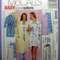 McCall's Pattern 3446 Wrap Robe, Nightgown, Pajama Top, Drawstring Pants Misses' Size 4-6-8-10-12-14