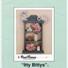 Past Times Itty Bittys UNCUT Craft Pattern, Jumping and Sitting Kitty and Bunny