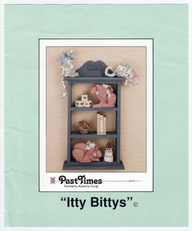 Past Times Itty Bittys UNCUT Craft Pattern, Jumping and Sitting Kitty and Bunny