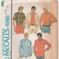 McCall's Pattern 4986 UNCUT Vintage 70's Men's Set of Pullover Shirts, Long or Short Sleeves Size 42