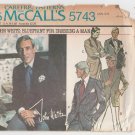 McCall's 5743 UNCUT Vintage Men's Suit Jacket by John Weitz Sewing Pattern, Size 44