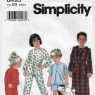 Simplicity 8493 Boys' and Girls' Sleepwear Sewing Pattern Child Size 3-4-5-6 UNCUT