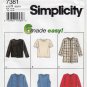 Women's Pullover Top and Cardigan Jacket Pattern Misses' Size 6-8-10 UNCUT Simplicity 7381